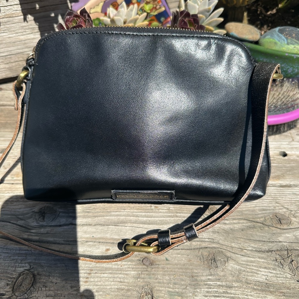 Kelsi Dagger Black Leather Crossbody Bag